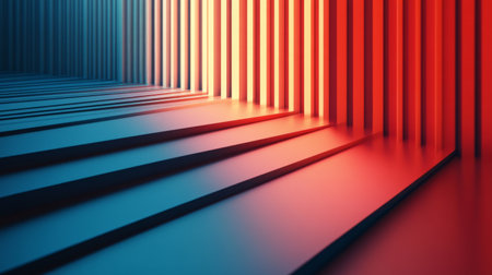 Close-up of a minimalistic graphic design with clean lines and subtle color gradients, ideal for elegant and professional visual communications.の素材