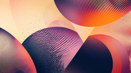 Detailed shot of a sleek, abstract graphic with geometric patterns and gradients, showcasing a professional and contemporary visual style.の素材