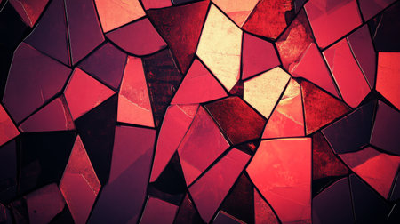 An abstract background featuring a mosaic of fragmented shapes and shades, giving a modern and artistic touch to any design or presentation.の素材