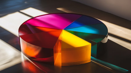 A vibrant arrangement of colorful geometric shapes casting intriguing shadows. This modern piece makes a striking statement in any space.の素材