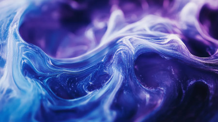 A captivating abstract image showcasing swirling patterns in shades of purple and blue, evoking a sense of motion and fluidity. Perfect for artistic projects.の素材