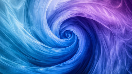 This stunning abstract image features a vibrant swirl of blue and purple colors, creating a dynamic and fluid visual effect. Perfect for backgrounds or artistic projects.の素材