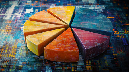 This vibrant image features colorful geometric shapes arranged on an abstract background, ideal for creative projects and modern designs.の素材