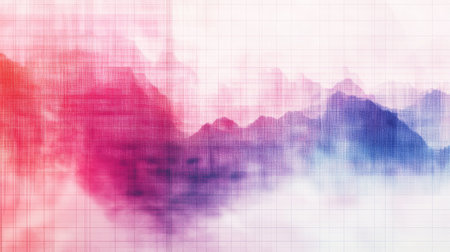 Vibrant abstract landscape featuring colorful gradients and soft textures. Ideal for backgrounds, artwork, or creative projects that need a modern touch.の素材