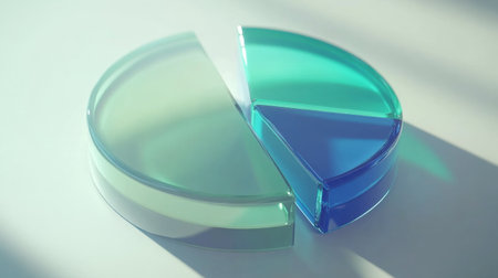 A captivating image of colorful geometric shapes in soft lighting, showcasing hues of blue and green. Ideal for design and artistic projects.の素材