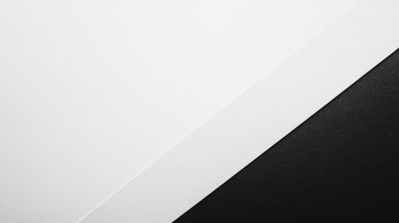 This minimalist image features an elegant diagonal split of black and white textures, perfect for various design projects and backgrounds.の素材