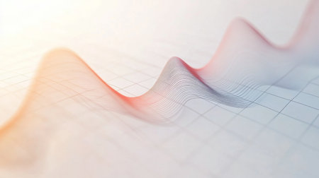 Smooth abstract wave pattern featuring soft gradient colors, perfect for backgrounds or designs that evoke flow and movement in a modern, artistic style.の素材