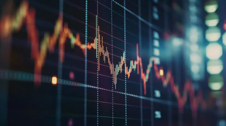 This image depicts a line graph demonstrating a sharp increase in stock value, highlighting market trends and financial data analysis for investors and analysts.の素材