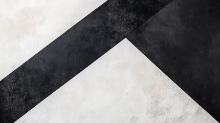 This abstract black and white geometric background features bold lines and a textured surface, perfect for modern art projects and design needs.の素材