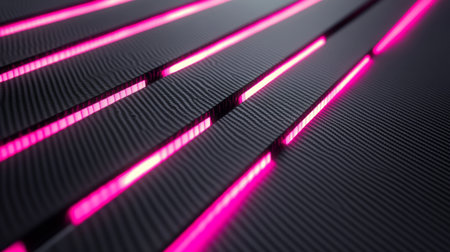 Vivid abstract background featuring pink neon lines on a textured surface, perfect for conveying modernity and innovation in technology and design themes.の素材
