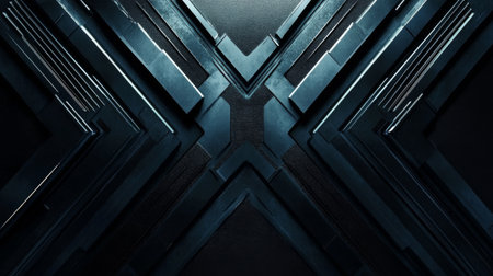 Intricate abstract background with geometric shapes and a sleek design, ideal for technology-themed projects and creative digital art applications.の素材