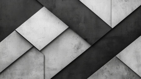 This abstract geometric pattern features gray and black textures, ideal for modern design projects, backgrounds, or creative visual applications.の素材