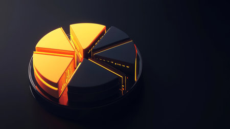 This image showcases a modern abstract design featuring segmented shapes in bright yellow and deep black, creating a dynamic visual representation of innovation and creativity.の素材