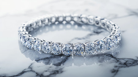 This elegant silver bracelet features sparkling diamonds, perfect for special occasions. Its design combines luxury with timeless beauty, ideal for any outfit.の素材