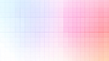 This soft color gradient background features a subtle grid pattern, creating a serene and modern visual space suitable for various digital and print applications.の素材