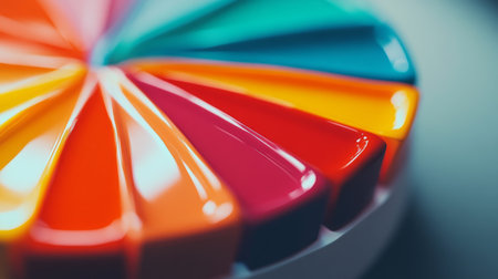 A vibrant and colorful arrangement of art supplies showcases an array of bright colors suitable for various creative projects. Ideal for inspiration!の素材