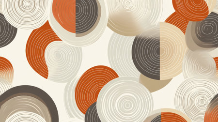 Explore this vibrant abstract design featuring colorful circles and spirals. With a modern artistic touch, it adds energy and style to any space.の素材