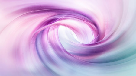 A tranquil scene showcasing soft pastel swirls of pink, lavender, and mint, blending harmoniously to create a serene abstract background ideal for calming designsの素材