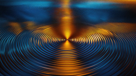 Concentric circles in warm gradient hues, radiating from the center and fading outward, forming a soothing, ripple-like graphic effectの素材