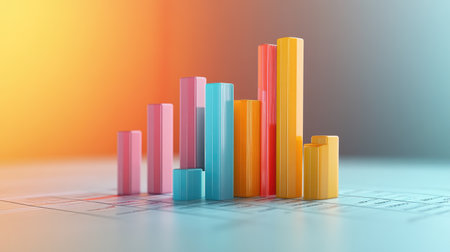 A side-by-side comparison of two D bar charts, illustrating different financial performance metrics, with annotations highlighting key differences, perfect for presentations or reports.の素材