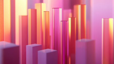 A detailed view of a D bar chart with a translucent effect, showing various data categories, paired with a professional-style background for emphasis.の素材