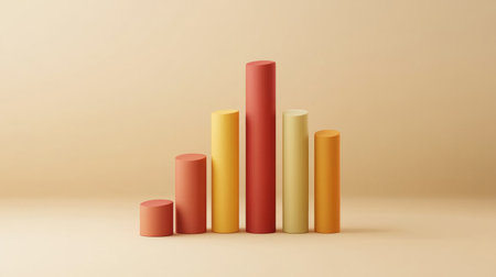 A minimalist D bar chart demonstrating product performance, featuring sleek design elements and a neutral background that emphasizes the data itself.の素材