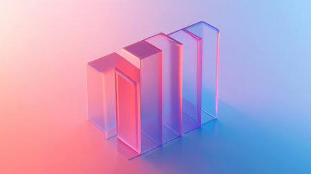 A detailed view of a D bar chart with a translucent effect, showing various data categories, paired with a professional-style background for emphasis.の素材