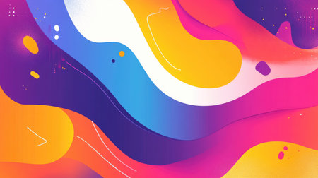 An abstract background with a burst of colors and dynamic shapes, capturing a vibrant and energetic essence, ideal for adding excitement to visual content.の素材