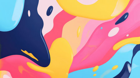 An abstract background with a burst of colors and dynamic shapes, capturing a vibrant and energetic essence, ideal for adding excitement to visual content.の素材