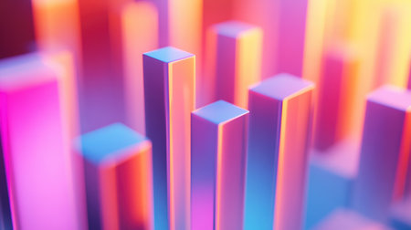 A close-up of a D bar chart with highlighted bars and data labels, set against a clean, minimalistic background to emphasize the key data points.の素材