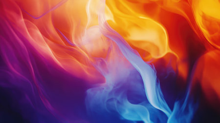 A vibrant abstract background featuring swirling colors and fluid shapes, creating a sense of movement and energy, perfect for artistic or creative projects.の素材