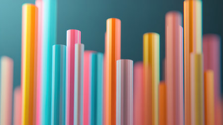 Vibrant abstract composition featuring vertical stripes of varying colors and textures, ideal for modern design projects or as a colorful background for creative works.の素材