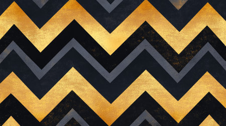 Fine zigzag lines in metallic shades, arranged in a repetitive pattern on a dark background, giving a dynamic and textured appearanceの素材