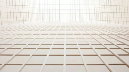 A simple and elegant design of straight lines forming a grid-like pattern, with fine spacing, on a plain light-colored surfaceの素材