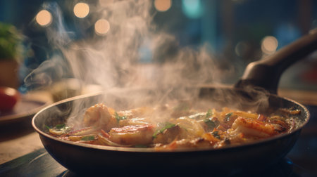 A close up of sautの素材