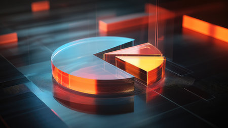 This image features abstract geometric shapes with glowing edges, showcasing modern design elements in a vibrant color palette. Perfect for creative projects.の素材