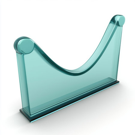 This stylish transparent acrylic display stand features a unique curved design, making it perfect for showcasing jewelry, accessories, or decorative items in retail settings.の素材