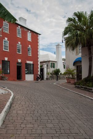 A cobblestone street in Bermudaのeditorial素材