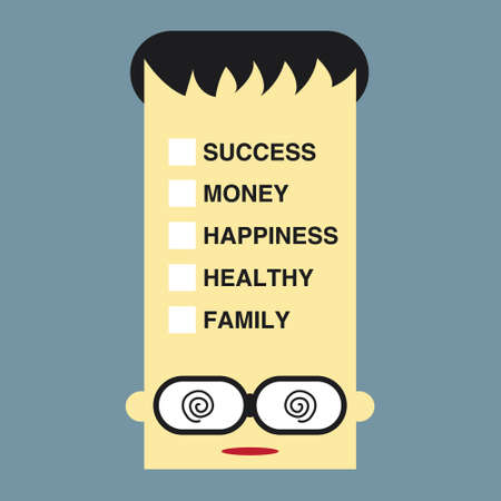 a man who confused many choice in lifeのイラスト素材