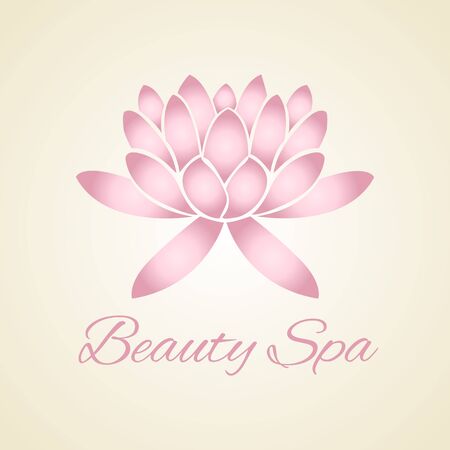 lotus flower abstract vector logo designのイラスト素材