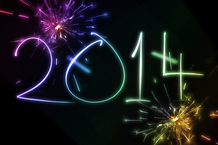 2014 New year's eve firework celebrationの写真素材