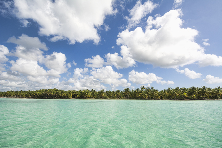 A stretch of beautiful unspoilt Caribbean Coastlineの写真素材