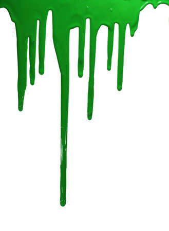 Green paint isolated on white.の写真素材