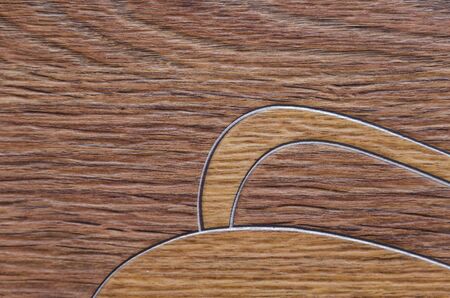 The natural texture of linoleum, the artificial color of wood, is beautiful and fashionable.の写真素材