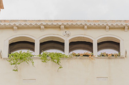 The best windows of Venice in beautiful sunny weatherの写真素材