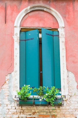 The best windows of Venice in beautiful sunny weatherの写真素材
