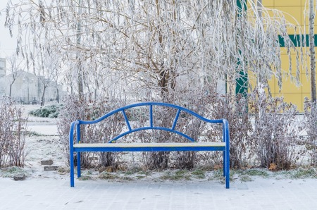 Lonely playground on a cold winter day.の写真素材