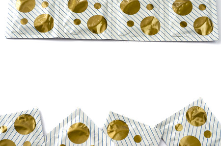 Backgrounds from condom packages, as well as frames.
