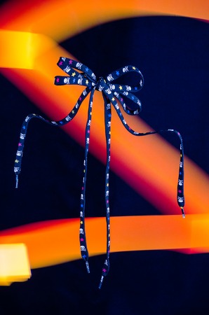 Hanging a stylish lace and disco dancing background.の写真素材