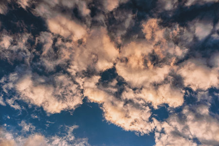 sky with clouds and sun